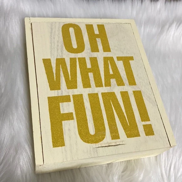 Gold Glittery Hidden Storage Oh What Fun Box! - Picture 1 of 5